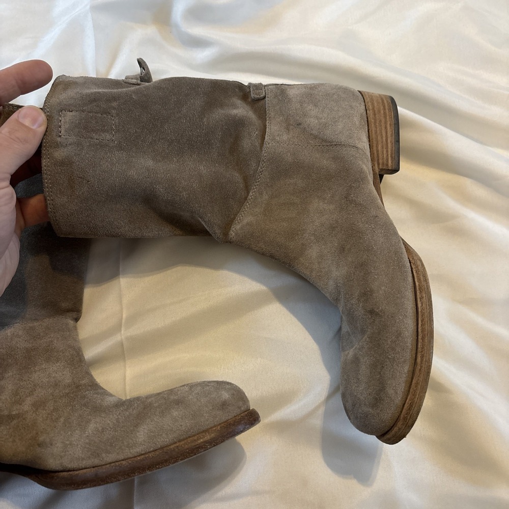 Alberto Fermani Umbria Women's beige‎ suede slouch booties Size 6 36.5 - Picture 4 of 13